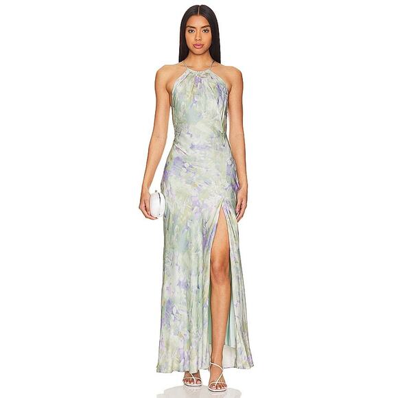 ASTR The Label Elynor Dress Pastel Halter Gown $164 MSRP - Picture 1 of 10